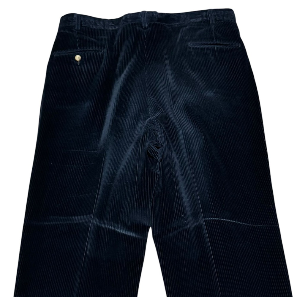 The J.‎ Peterman Company Navy Blue Straight Leg Corduroy Pants Men's 38x33 Wear - Picture 4 of 9